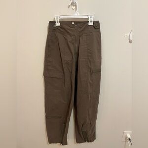 Free People Movement Cargo Campground Wide Leg Zipper Pants- Army Green
